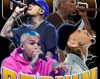 Chris Brown  T Shirt Design PNG Instant Download