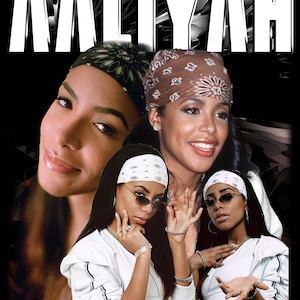 Aaliyah T Shirt Design PNG Instant Download