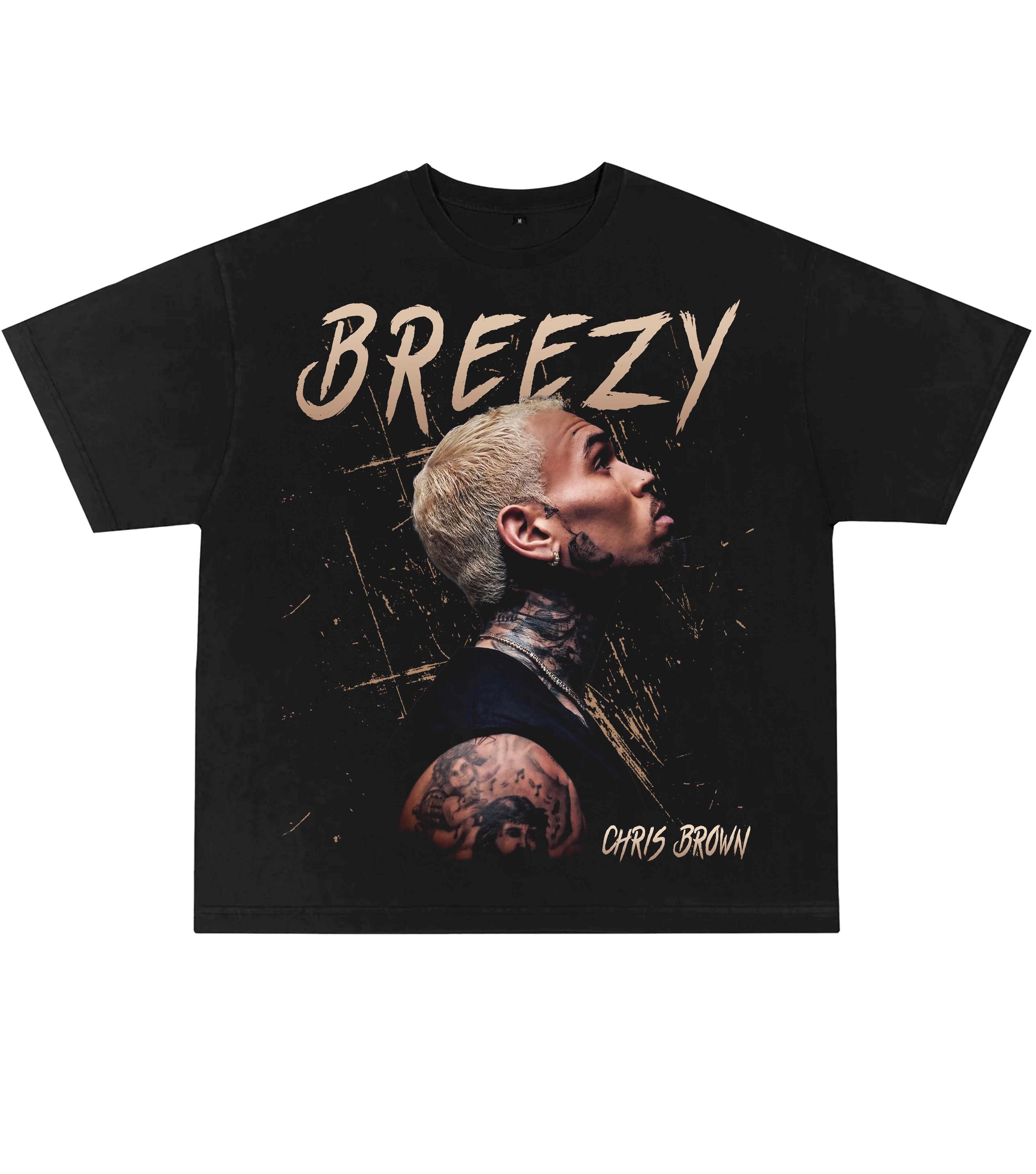 Chris Brown Tee Graphic PNG | Breezy Mode Rap Design (digital