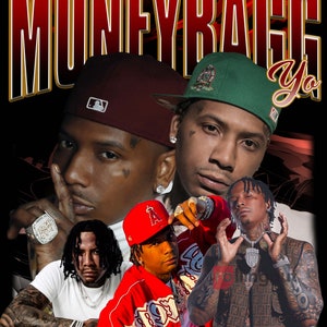 Moneybagg Yo PNG T-SHIRT/Rap Tee Jumbo Stampa grafica Savage Mode/Rare Hip Hop Drake Travis Scott Kanye Metro Boomin/Young Thug/Gunna/300 dpi