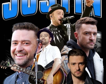 Justin Timberlake T Shirt Design PNG Instant Download