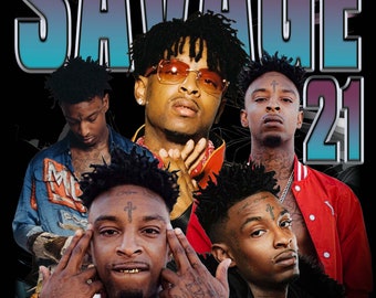 21 Savage Rap Tee PNG | Jumbo Graphic Print (Digital Download)