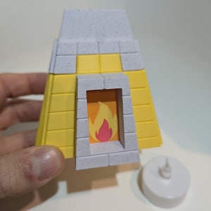 Factorio-Inspired Stone Furnace Replica – Optional LED Tea Light