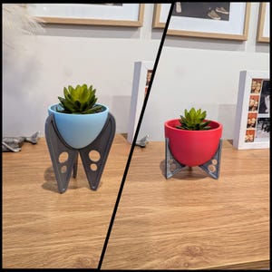 Doniczka z atomową rośliną, inspirowana serią Fallout, wydrukowana w 3D