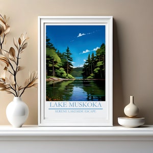Lake Muskoka Print, Wall Art, Lake Muskoka Poster, Lake Muskoka Decor, Travel Art, Poster, Printable Art, Digital Art, Canada, Lake, Print