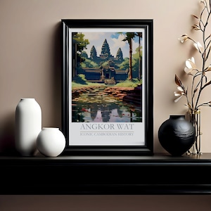 Angkor Wat Print, Wall Art, Angkor Wat Poster, Angkor Wat Decor, Print, Travel Art, International Poster, Printable Art, Digital, Cambodia