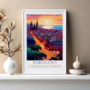 Barcelona Print, Wall Art, Barcelona  Poster, Barcelona  Decor, Print, Travel Art, International Poster, Printable Art, Digital, Spain, Art