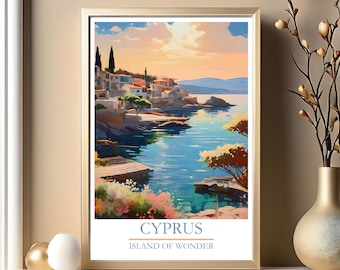 Nordzypern Küste Kunstdruck, Mediterran Dekor (Digitaler Download)