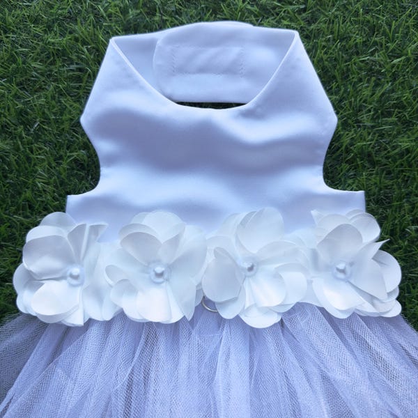 Personalized white Dog wedding tutu dress, Dog wedding suit, dog wedding attire, Pet costume, large dog dress, dog wedding outfit