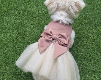 Elegant Dog Dress for Wedding, Dog Bridesmaid Outfit