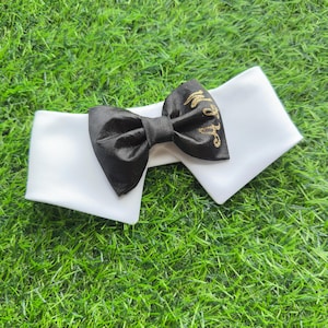 Wedding Dog bow tie collar, Formal Cotton Blend, Adjustable Velcro, Dog Formal Collar, Dog Wedding Attire, Dog Wedding Outfit, Dog Tuxedo