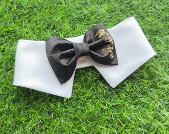 Wedding Dog Bow Tie Collar, Adjustable Cotton Blend Formal Wear