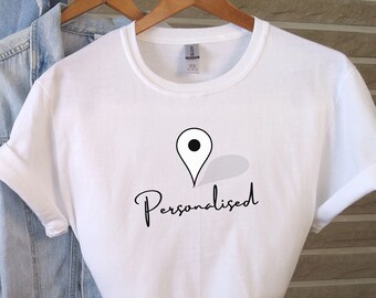Camiseta con texto personalizado: camiseta personalizada 100 % algodón