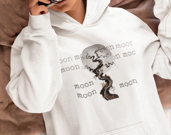 moon design hoodie, hoodies for women, trendy hoodie, graphic hoodie, Comfort Color, summer clothes, aesthetic hoodie, oversized hoodie