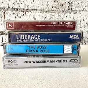 Vintage Audio Cassettes, Sealed New Old Stock, Popular Music Tapes, Movie Soundtrack, Jazz, Motown