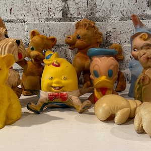 Vintage Rubber Squeaky Baby Toys, Collectibles, 2 Sets Available, Being Sold Separately, Some RARE, Nursery or Shower Decor