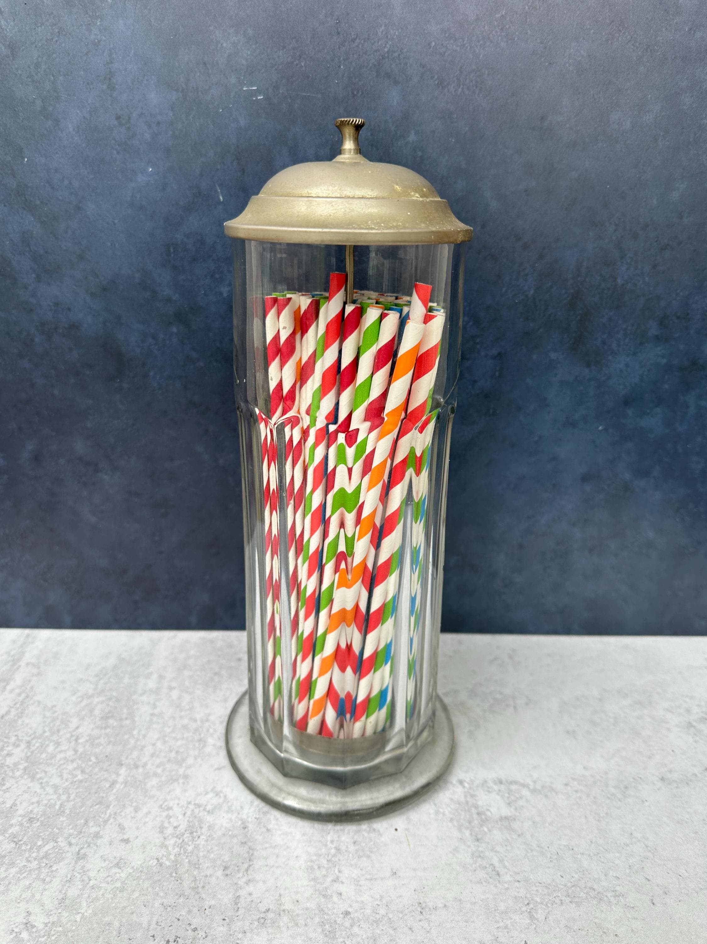 つよし様 リクエスト STRAW DISPENSER 1992 Amazon.co.jp: Retro Glass Straw Dispenser Straw Dispenser