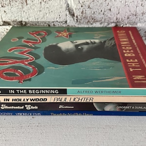 Vintage Book Set of 4 Soft Paperbacks about Elvis Presley, Instant Library, Home Library, Coffee Table Books, Collectibles, Memorabilia
