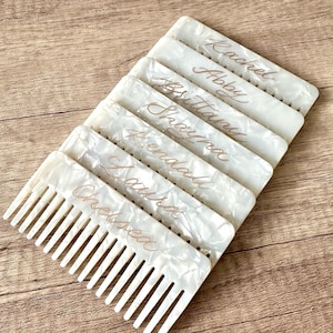 Personalized Acetate Comb Engraving | Wedding Gift | Bachelorette | Bridal Shower | Bridesmaid Proposal | Birthday | Graduation