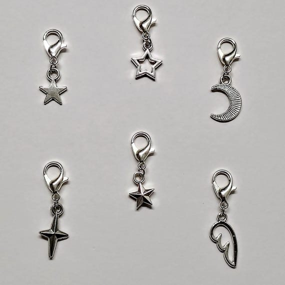 Silver Zipper Pull Charm | Clip-On Charm | Bracelet Charms | Bag Charms | Cute Gifts | Lobster Clasp