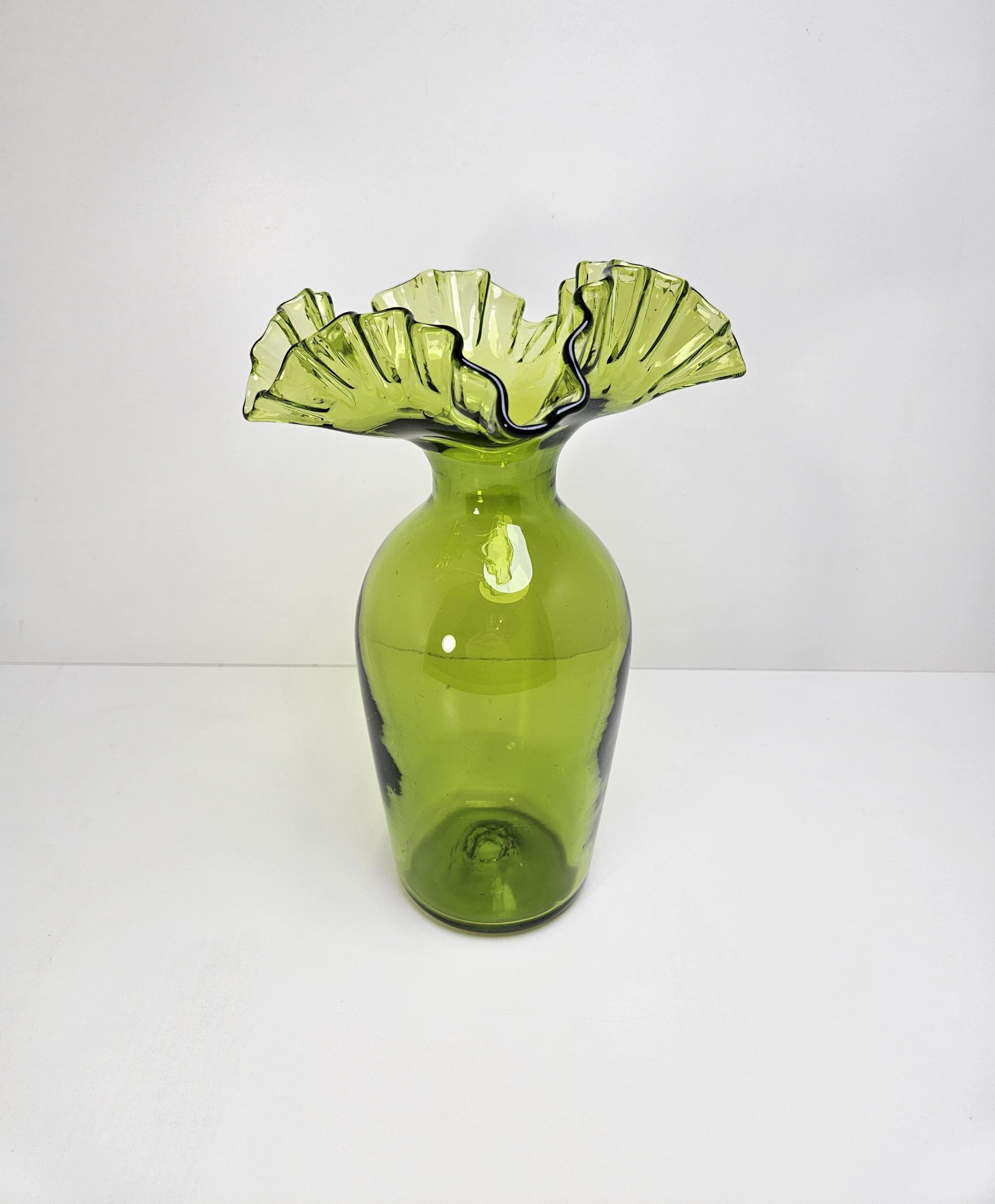 Blenko Leaf Vase - Etsy