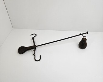 Antique Cast Iron Steelyard Balance Scale 16"