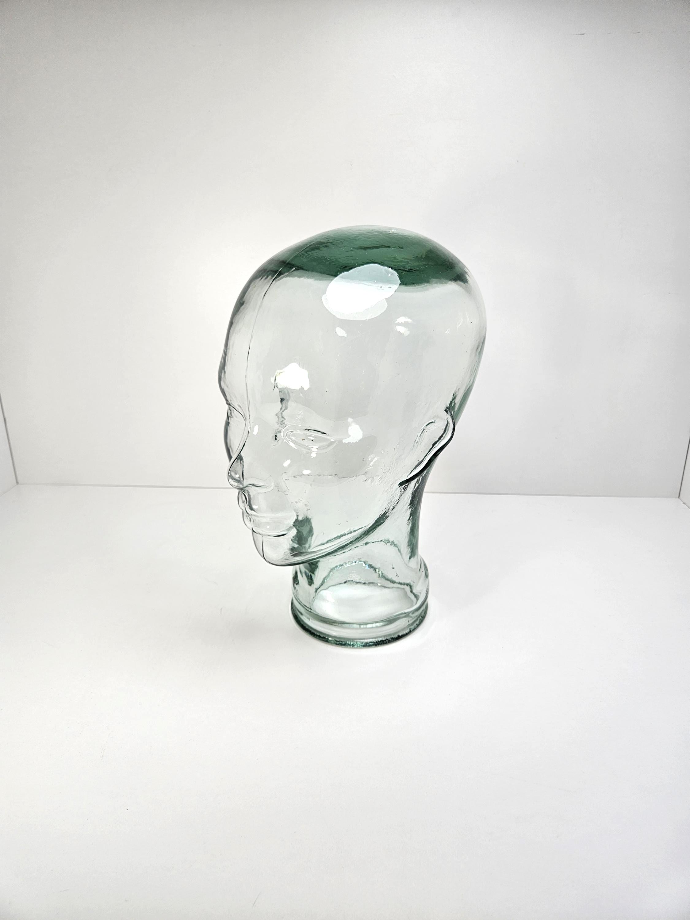 A glass wig head to keep your favorite styles on Life-sized glass head, is it a wig stand? main image 4