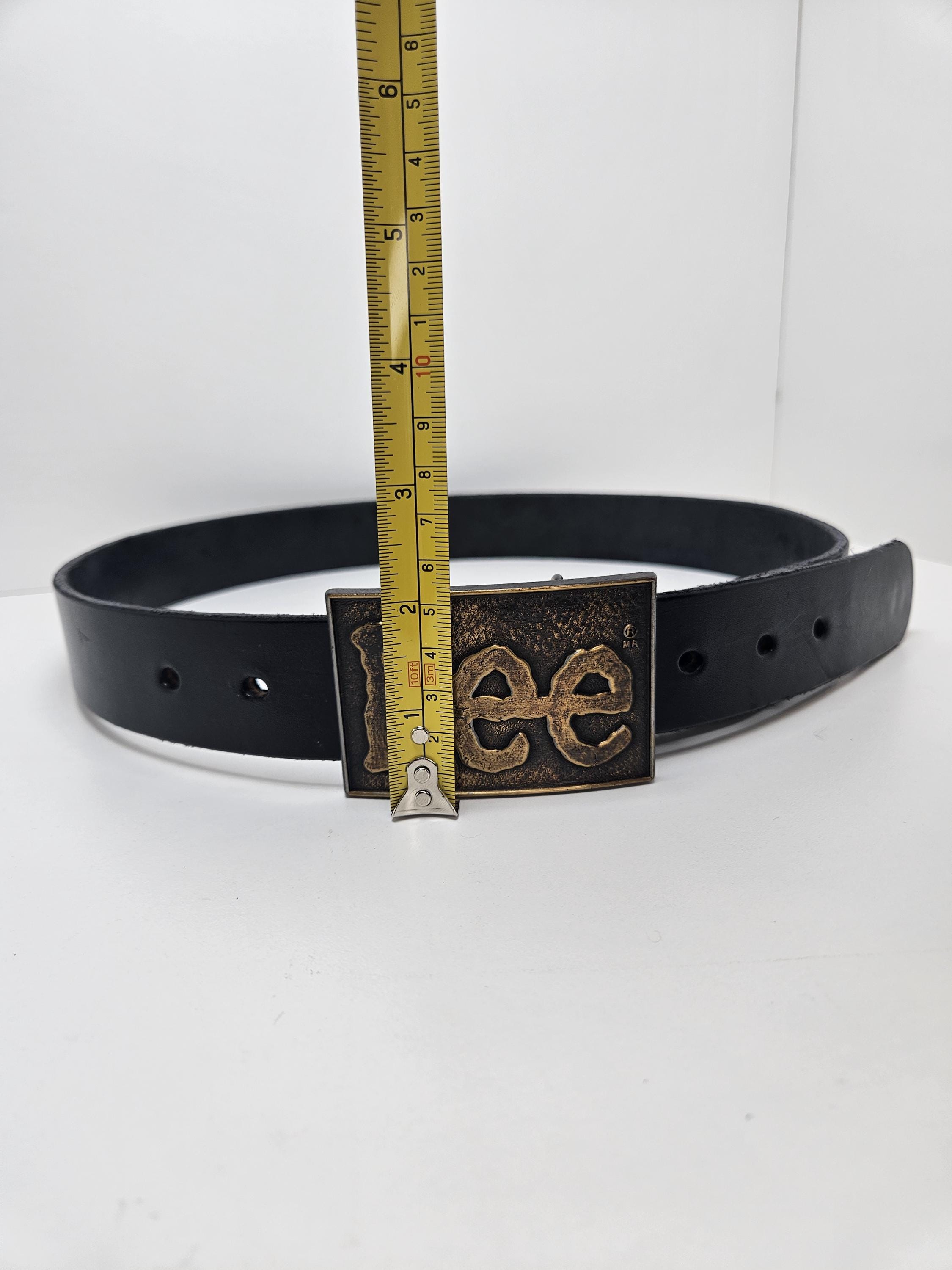 Vintage Lee Brass Belt Buckle With Black Amish Genuine  display picture 2