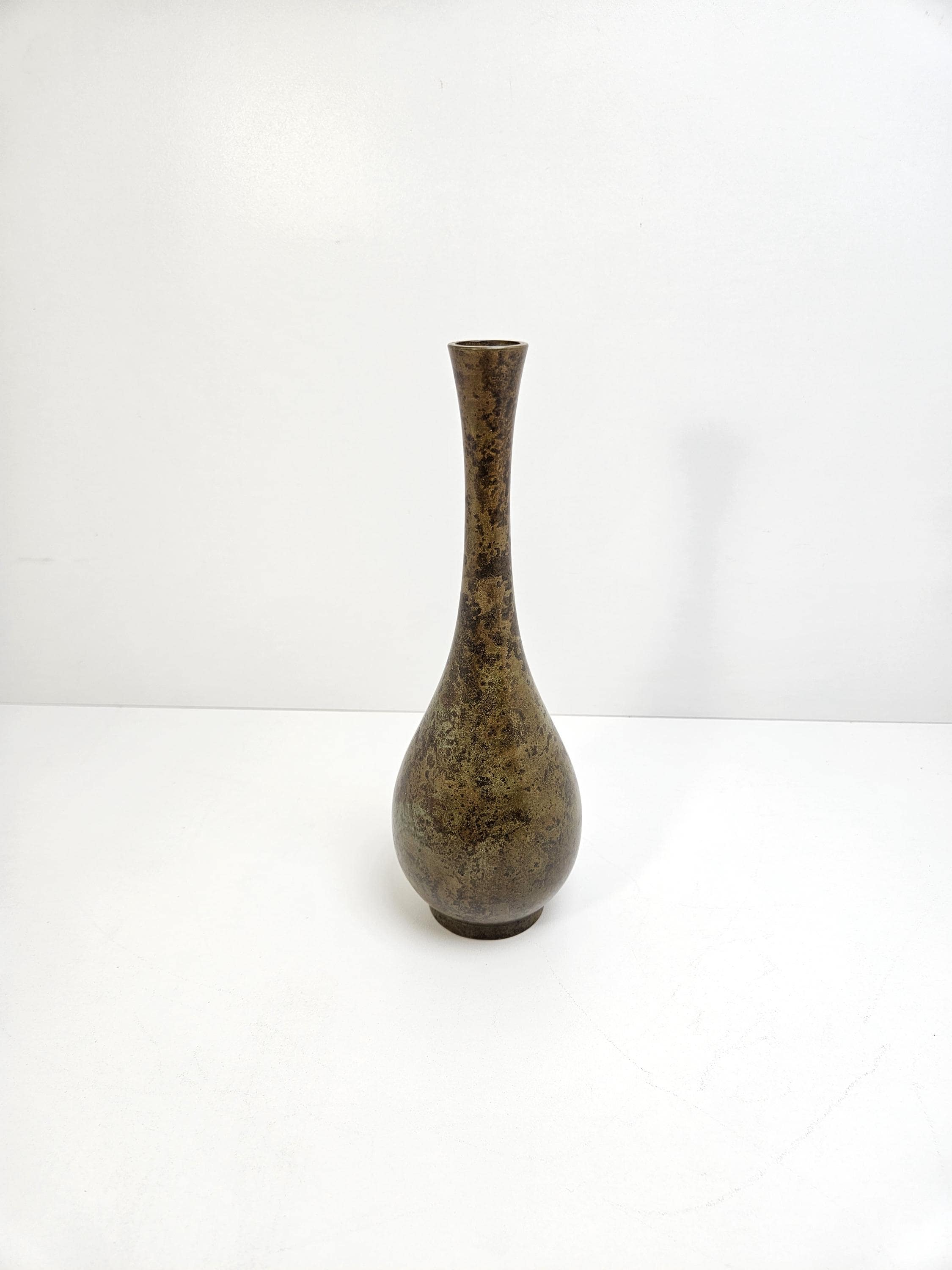 工芸品 Japanese Bronze Glazed Vase with Handles 工芸品 Japanese