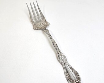 Vintage Rogers & Bro AI Star Silverplate Serving Fork - Ornate Pattern 8.25"