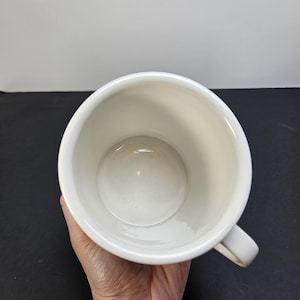 Anthropologie Monogram Letter M Black Initial White Ceramic Coffee Mug Cup image 4