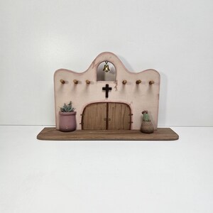 Southwest Adobe Pueblo Deco Style Folk Art Mission Church Wood Wall Tabletop Decor