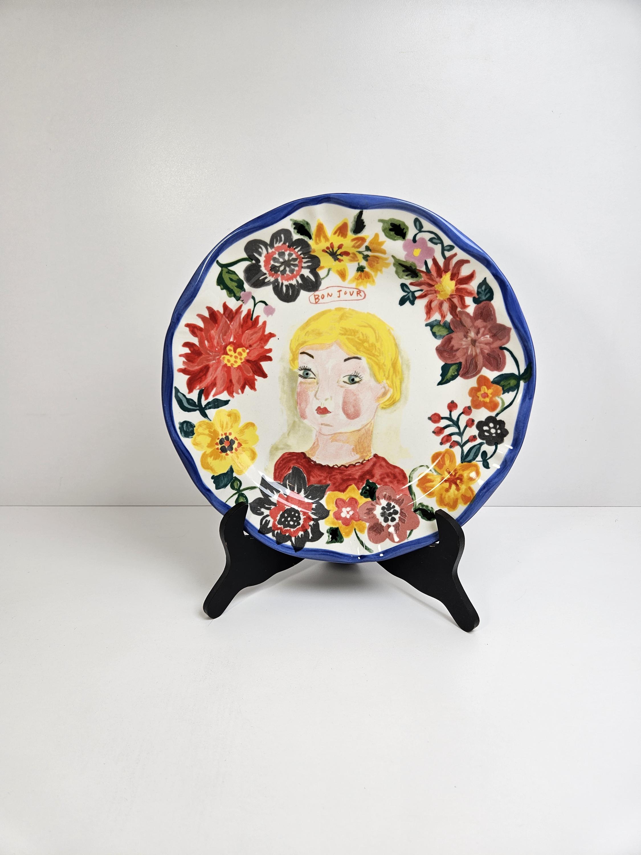 Nathalie Lete Plate Anthropologie - Etsy