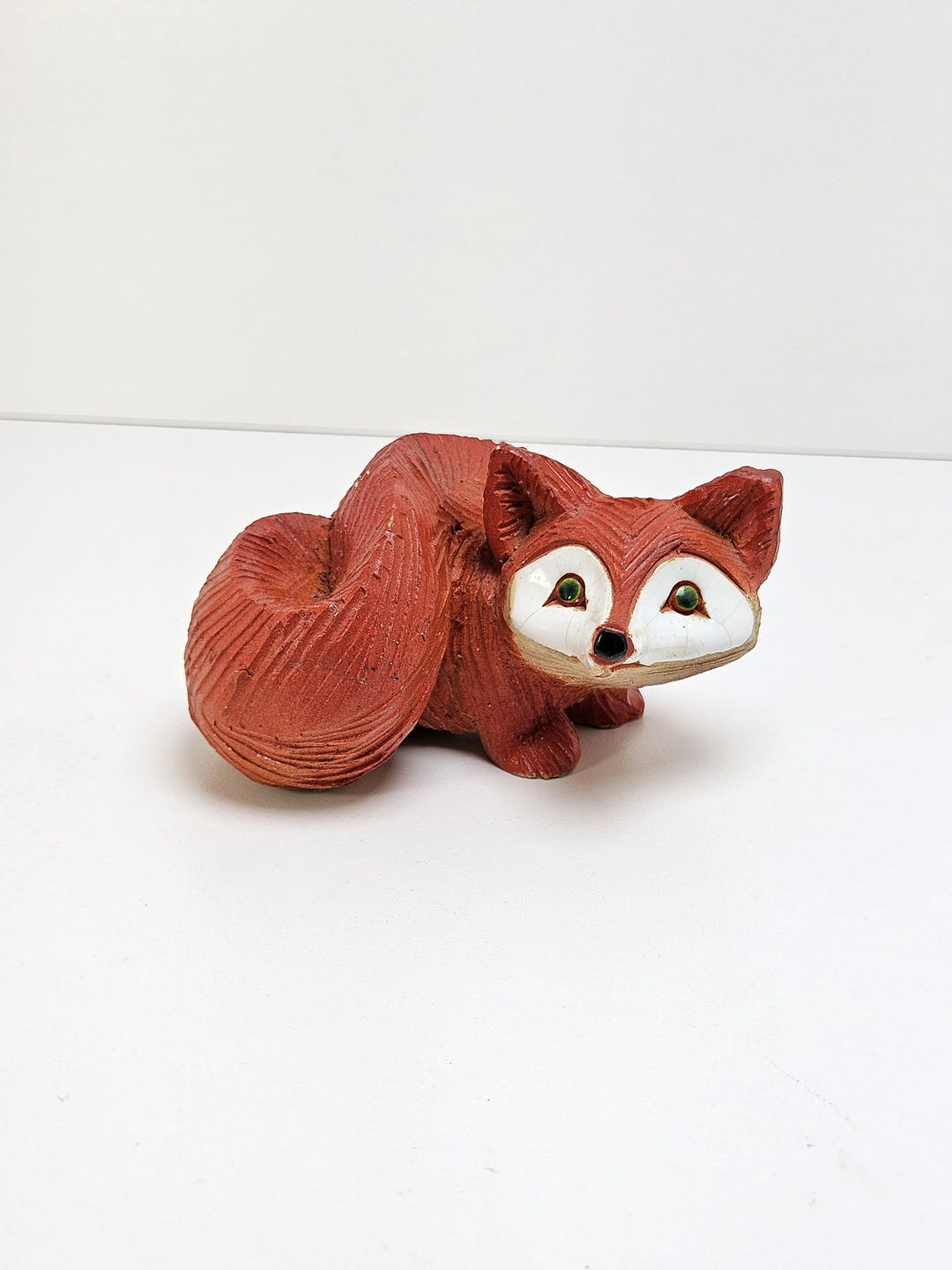 Vintage Artesania Rinconada Red Fox Uruguay Signed Figurine 3.75