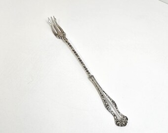 Antique Niagara Falls 1877 Pickle Fork Twist Handle 8.25" Silver Plated