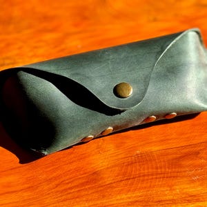 Handmade Leather Glasses Case: Personalized Eyeglass Cover