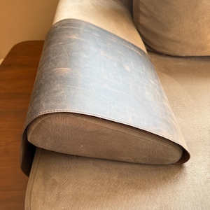 Leather Sofa Armrest Organizer: Handmade Cowhide Furniture Protector