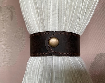 Leder Vorhang Raffhalter (2er Set): Minimalistische Fensterdekoration