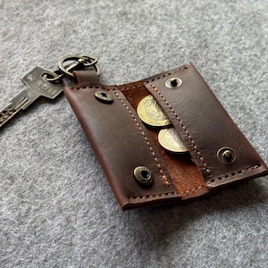 Astuccio portachiavi in pelle, portachiavi in pelle, portafoglio portachiavi, portafoglio portachiavi personalizzato, astuccio portapenne in pelle personalizzato
