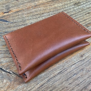 Handmade Leather Front Pocket Wallet: Calf Leather Card Holder