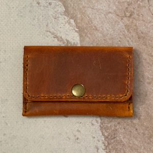 Leather Card Holder Wallet, Handmade Leather Card Wallet, Front Pocket Wallet, Personalized Leather Wallet