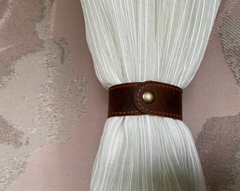 Embrasses De Rideaux Boho - Motif Branche Et Fleurs - Corde De 45 Cm - Sans Perçage - Pour Salon Et Chambre