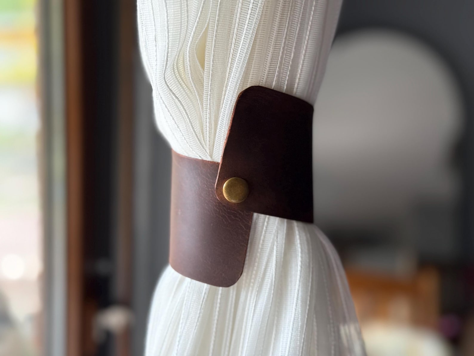Leather Curtain Tie Backs