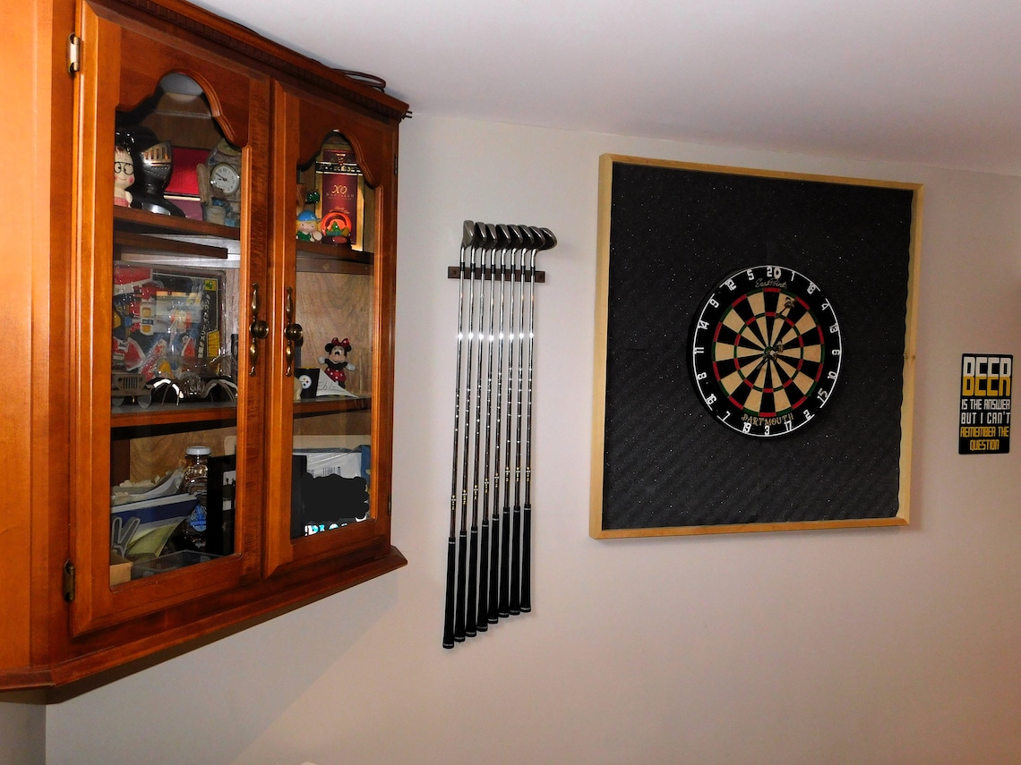 Golf Club Wall Mount. Golf Club Display. Golf Club Holder. Mancave