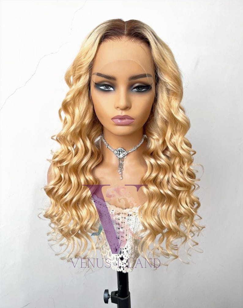 Review for Golden wool curly wig yv31167 main image 1