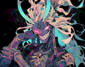 Propiedad Exclusiva Adoptable #11 - Personaje de Fantasía Adoptable, DnD, Demonio, Coleccionable, Diseño de Personajes, Monstruo Digital, Esqueleto