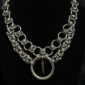 Eye of the Snake Necklace | Handmade Stainless Steel Chainmail