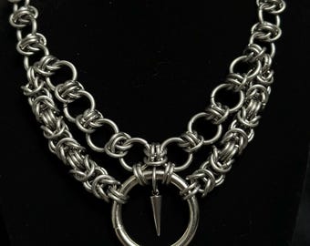Eye of the Snake Necklace | Handmade Stainless Steel Chainmail