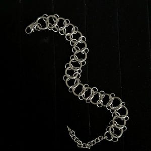 Armband met wervelketting | Handgemaakt roestvrij staal | Maliënkolder