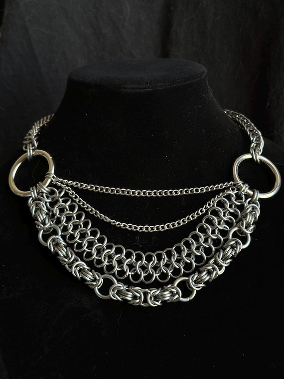 Jocasta Necklace | Roman Style | Handmade Stainless Steel Chainmail